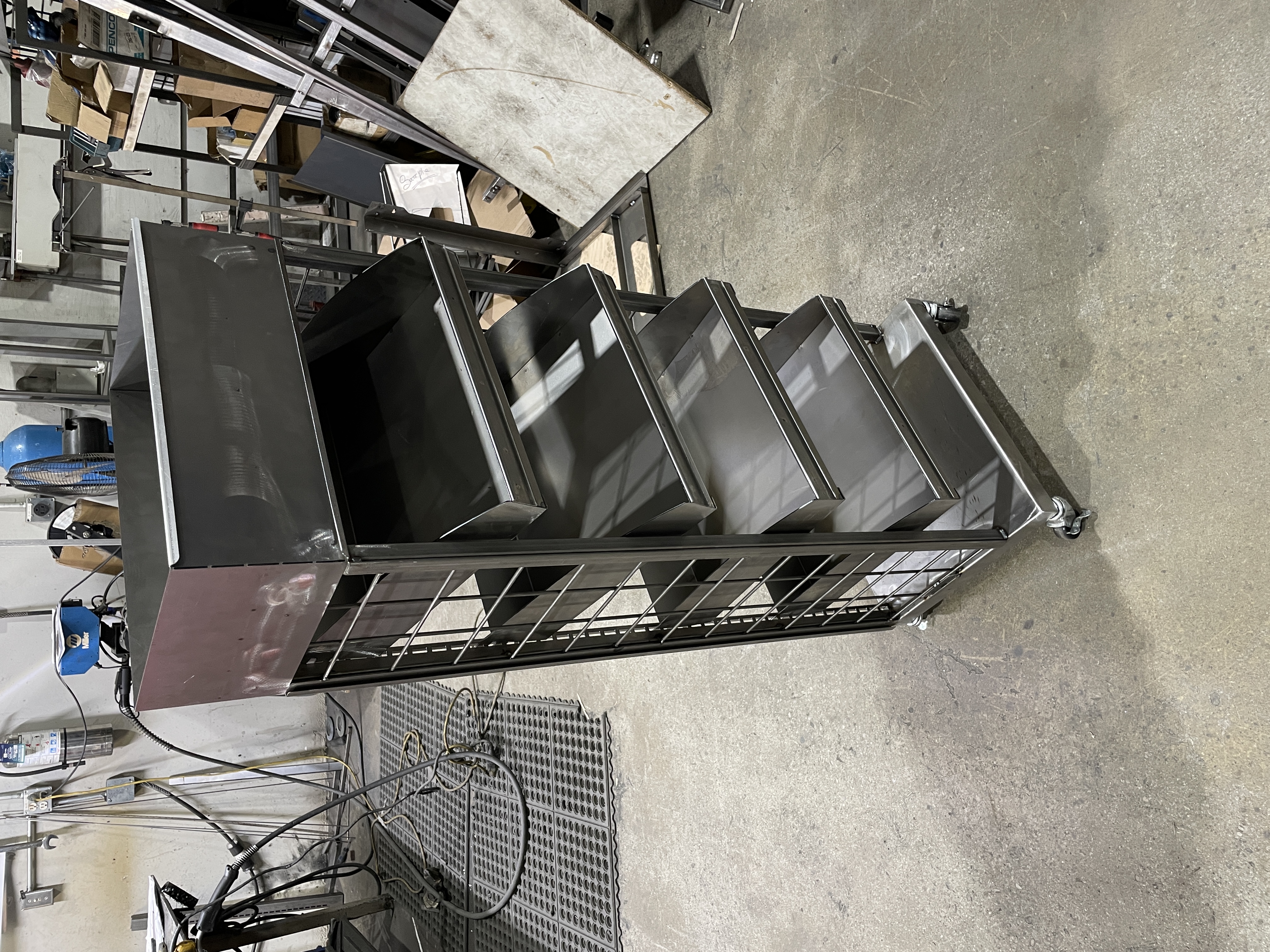 Retail display prototype in workshop