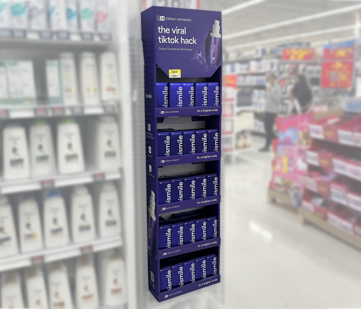 Hismile teeth whitening display